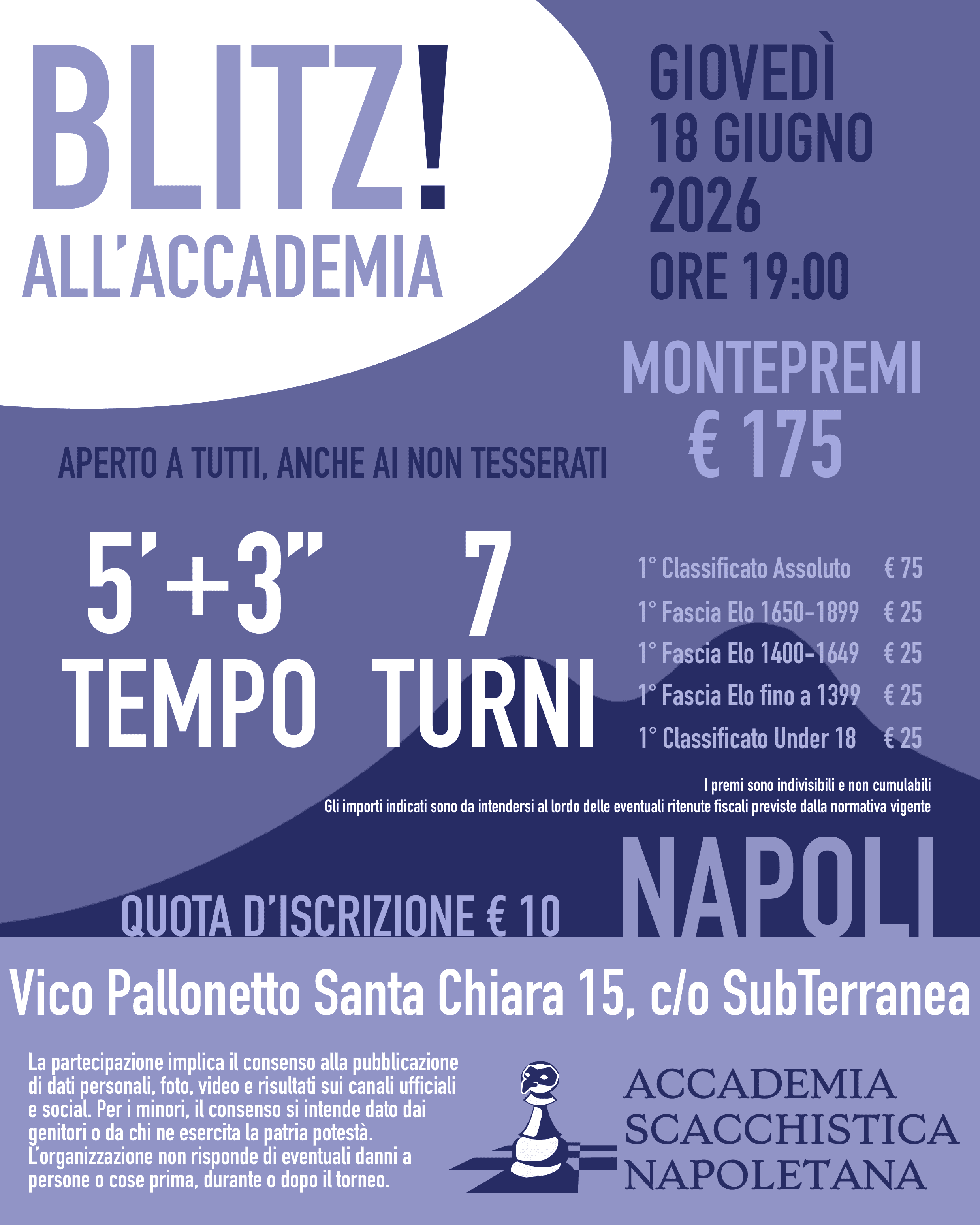 BLITZ ALL'ACCADEMIA | GIOVEDÌ 18 GIUGNO