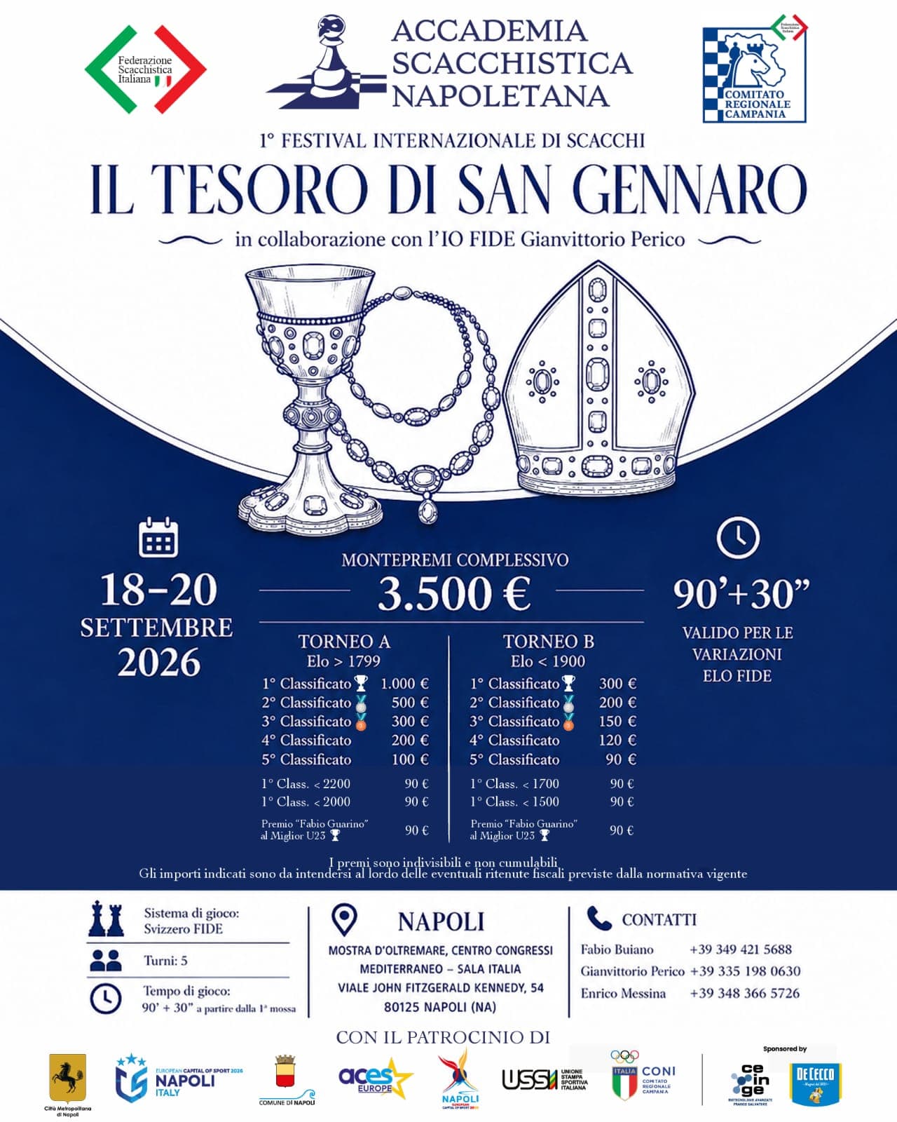 Il Tesoro di San Gennaro: 1° Festival Internazionale di Scacchi a Napoli