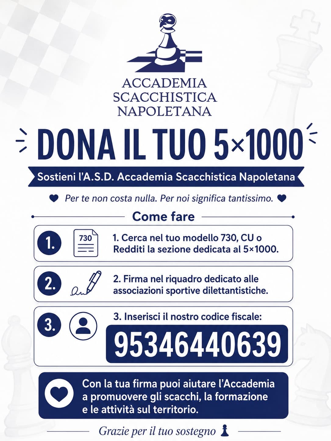 Il tuo 5×1000 per l'Accademia