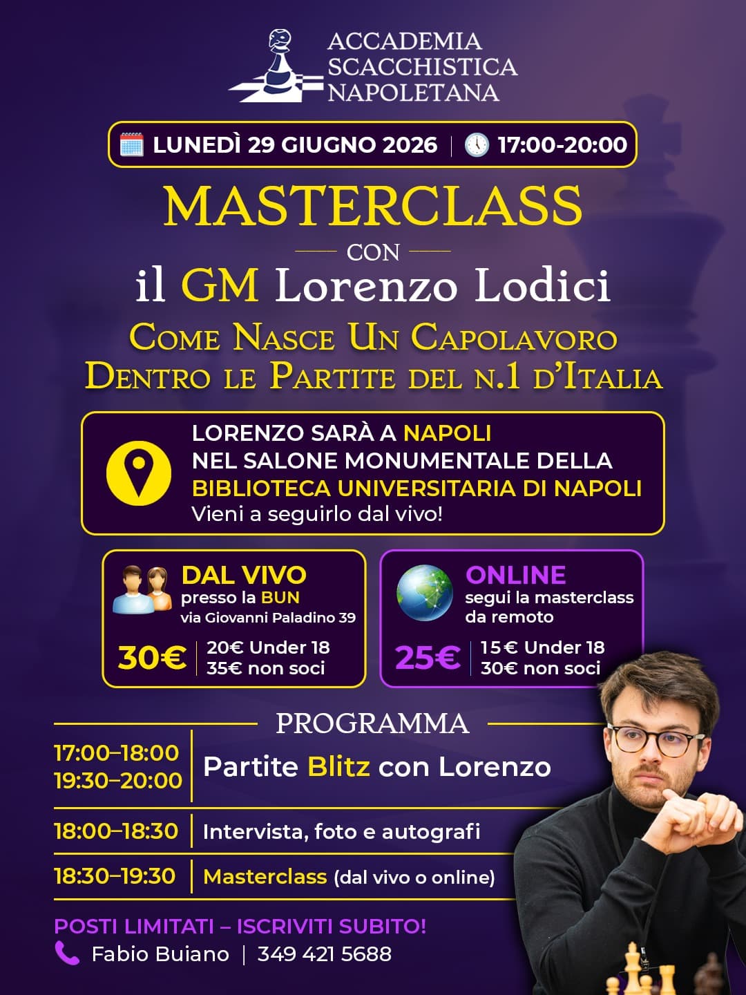 Masterclass con il GM Lorenzo Lodici