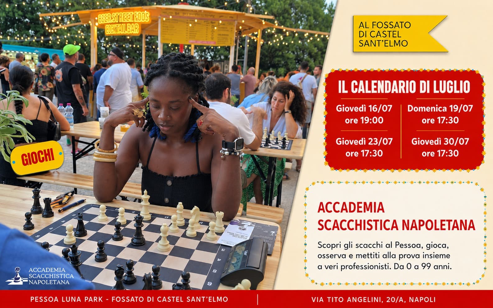 Gli Scacchi al Pessoa Luna Park – Castel Sant'Elmo