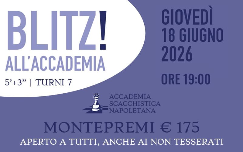 BLITZ ALL'ACCADEMIA | GIOVEDÌ 18 GIUGNO